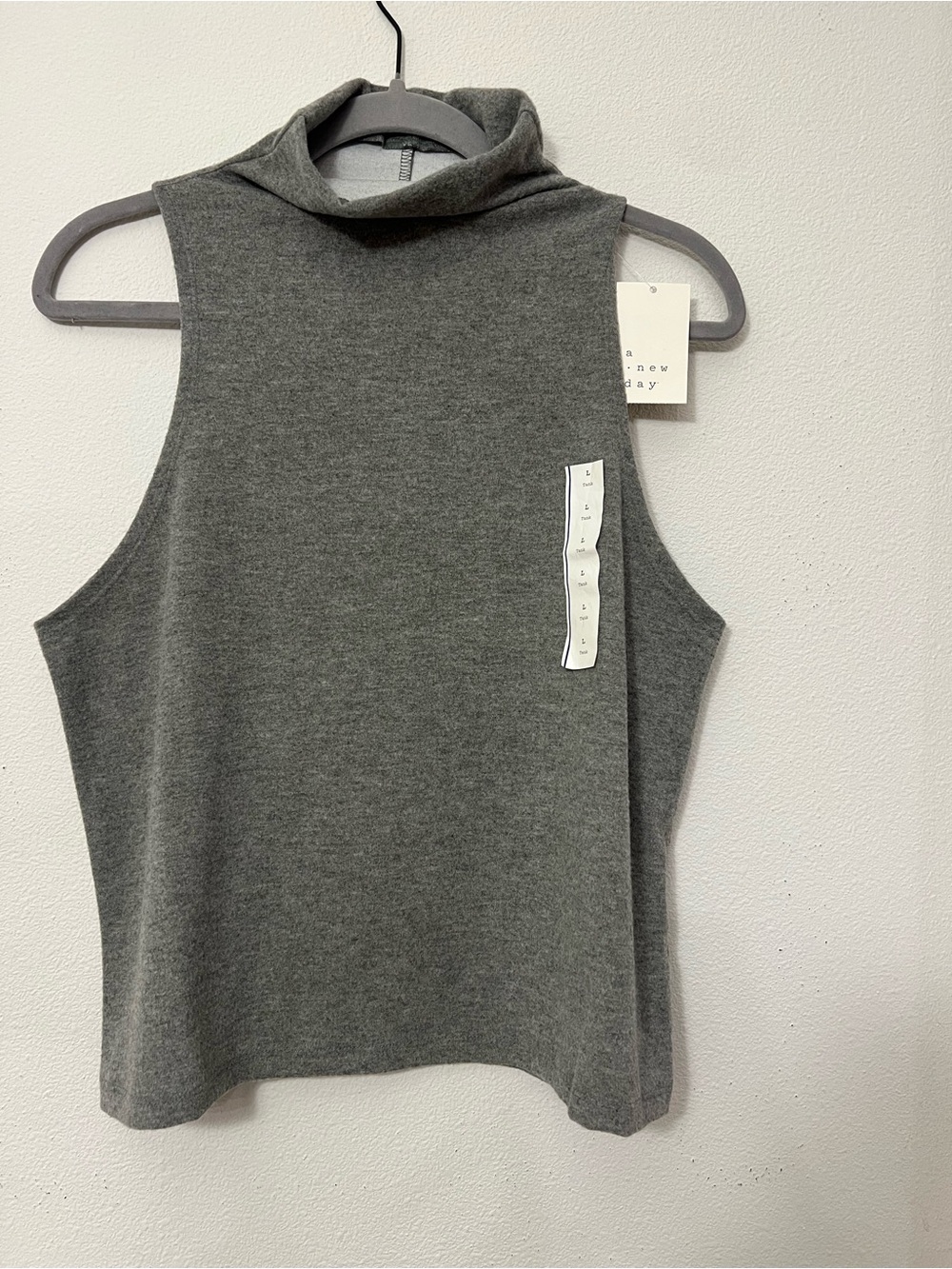 a new day Sleeveless Mock Neck Tank Top - Gray